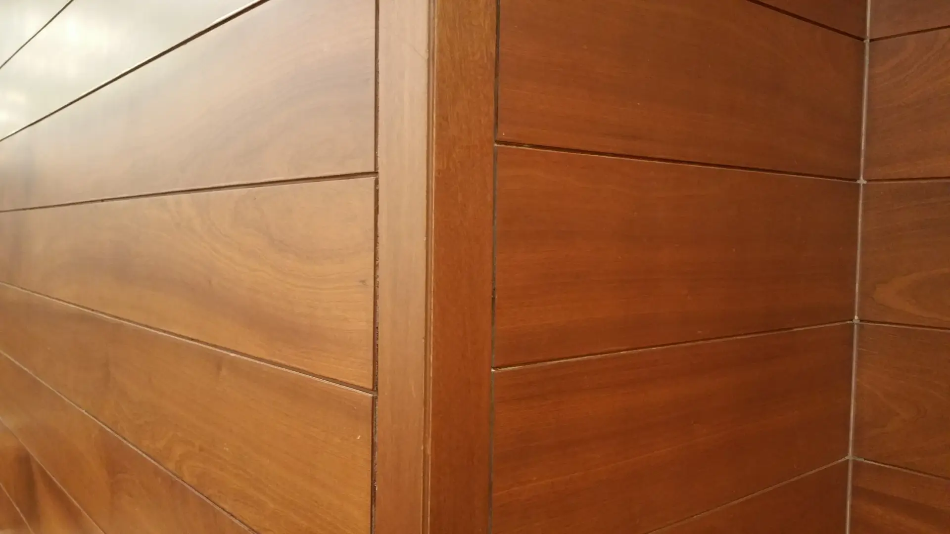 Architectural timber panelling detailing joinery junctions